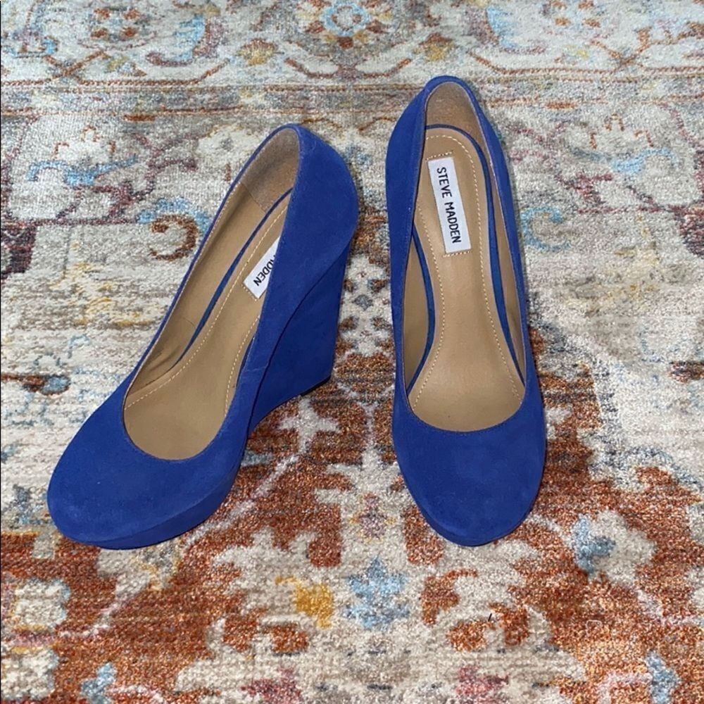 Women’s Steve Madden Royal Blue Wedge heels